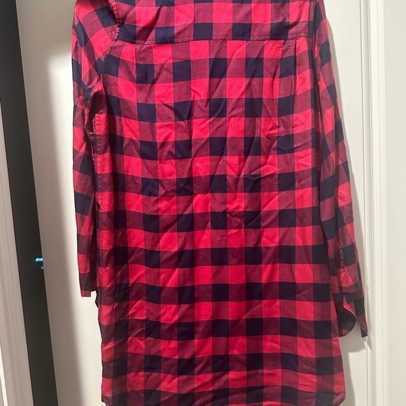 Draper James Buffalo Check Tie Sleeve Dress Size 0 Spring Casual Date Night‎ - Picture 9 of 13